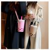 Creative Texture Milk Tea Small Bag Personality Cute Cartoon Style Autumn and Winter One-shoulder Messenger Mobile Phone Bag