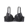 Women Small Size Pu Leather Push Up Sexy Bra Detachable Shoulder Strap Underwire Bra