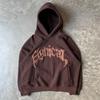 American Retro Star Print Men's Zipper Hoodie Sweatshirt