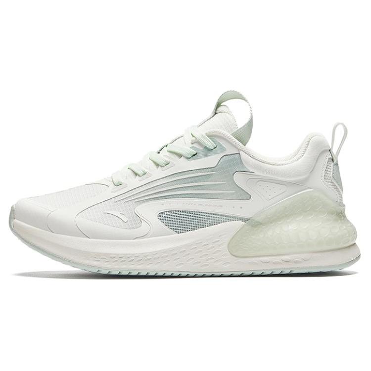 New Anta Running Collection Cushioned Slip Resistant Low Top Running Shoes Women's White Gray Green 922425537-9