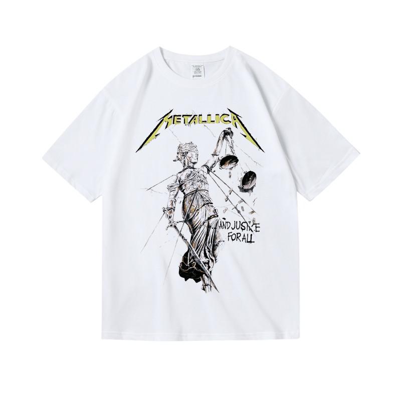 

Летние европейские и американские футболки с рок- и метал-группами, свободные мужские футболки оверсайз из хлопка, винтажные унисекс футболки, одежда S