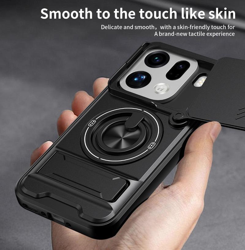 Built-in Magnetic Car Holder Case for Oppo Find X9 Pro Find X 9 X9pro Slide Lens Cemera Protection Cover Shockproof Hard Case