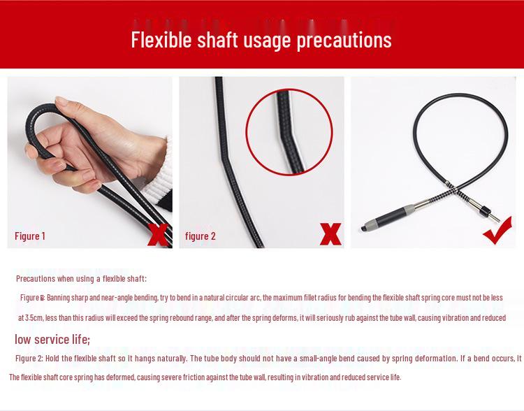 6mm Flexible Shaft Electric Drill & Grinder Engraving Tool with Extension Chuck and Hose Adapter