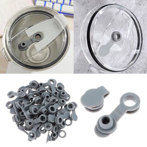 Universal Silicone Sealing Bottle Straw Hole Grommets, Stopper Lids, Straw Plugs Replacement for 20/30 Oz Cups (50 Pieces)