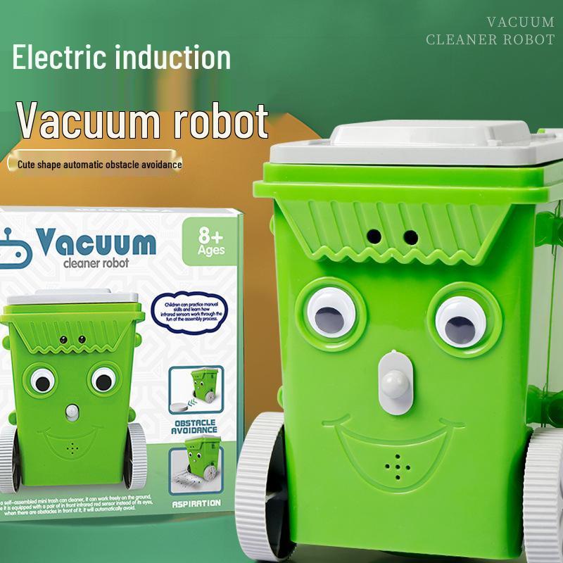 Kids  Smart Induction Vacuum Cleaner Toy with Obstacle Avoidance & Mini Trash Can