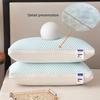 Cooling Ice Sliky Fiber Fabric Massage Cervical Pillow, Sleep Aid Pillow Core, Deep Sleep Adult Home Use, Moisture-Wicking Household Pillow