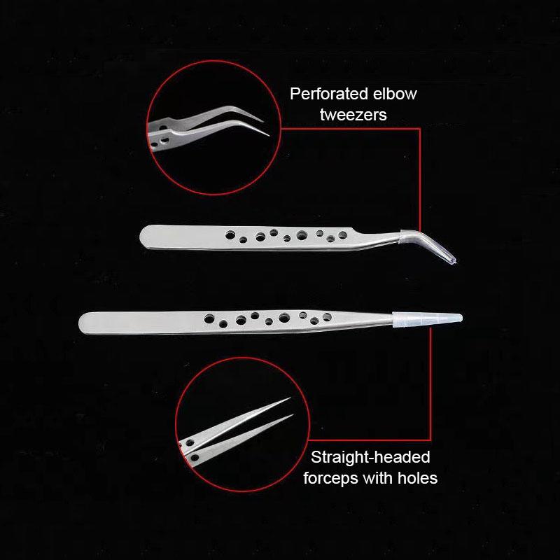 Industrial Tweezers Electronics Anti-static Precision Stainless Curved Straight Tip DlY Tools Sets Forceps Phone Repair JMNZ04