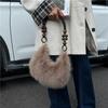 Autumn and winter Mao Mao hand bag plush small bag shoulder dumpling bag casual simple handbag shoulder bag