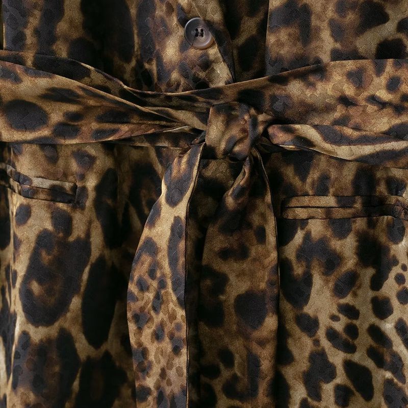 Kaslead New Women clothes Western Style Animal Pattern Print Outerwear Jacquard Pants 8640156 8567156