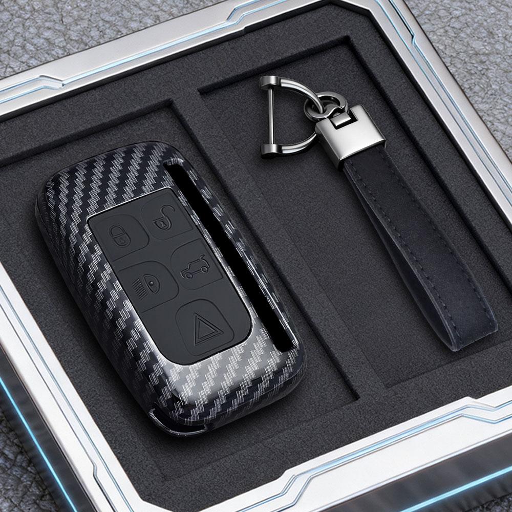 Car Key Case Cover for Land Rover Range Rover Sport Evoque Freelander Velar Discovery 4 Jaguar XE XJ XF Guitar Fob