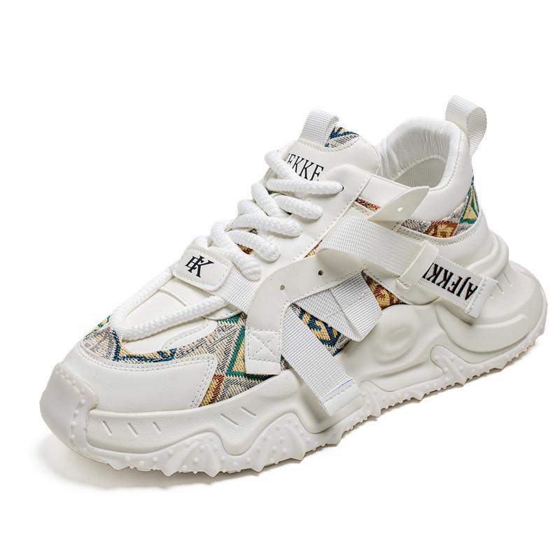 

Men s shoes 2025 new summer mesh casual thick sole heightening youth sports running trend personalized dad shoes 39