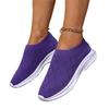 Women's Fashion Breathable Flyknit Casual Round Toe Slip On Shoes Lightweight Flexible Sole Comfortable Walking Footwear