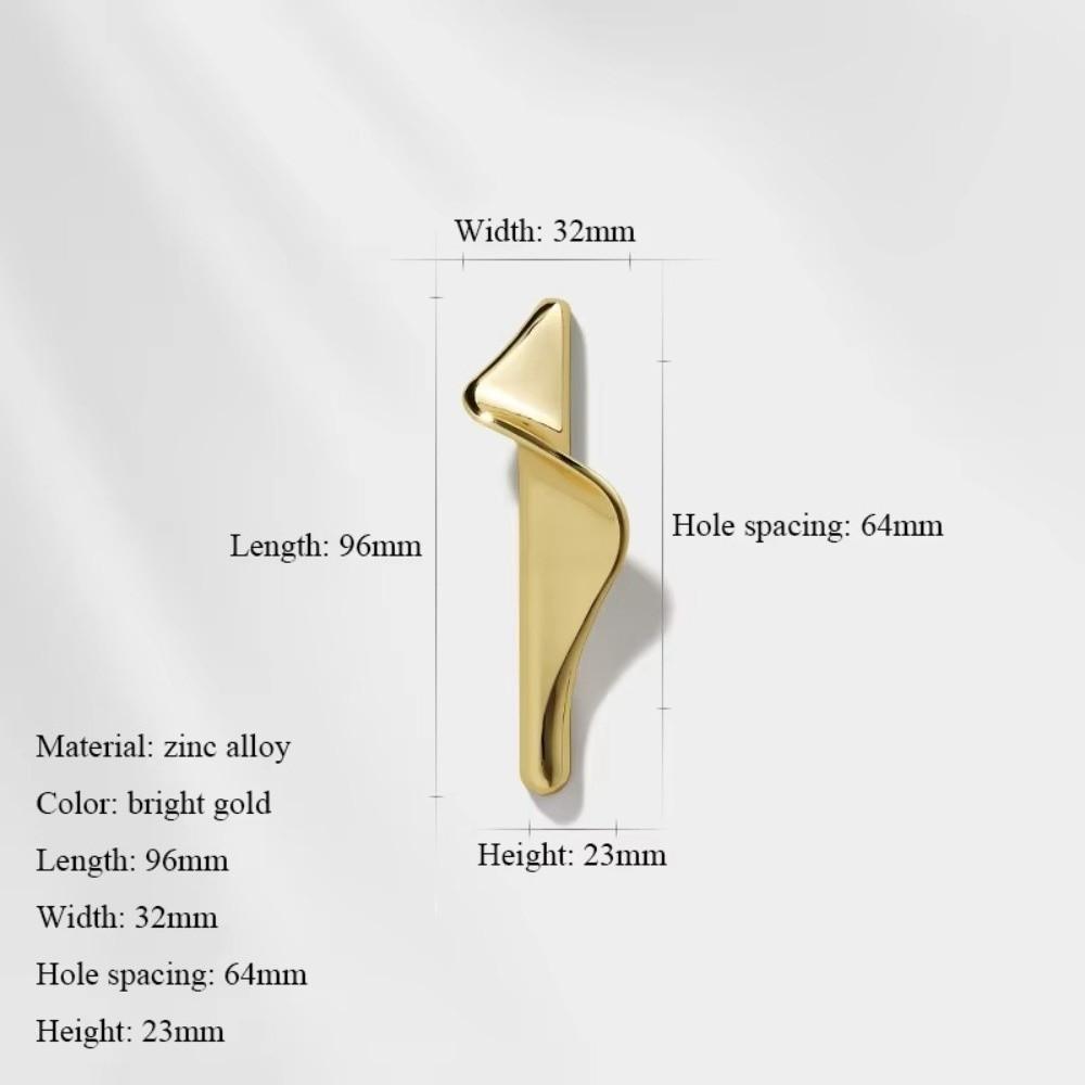 Zinc Alloy Wardrobe Door Handles Light Gold Dresser Drawer Knobs Furniture Handles  for Wardrobe