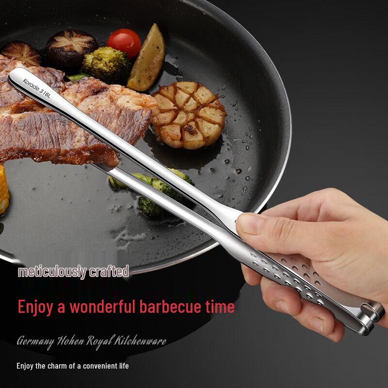 316 Stainless Steel Thickened BBQ & Food Tongs