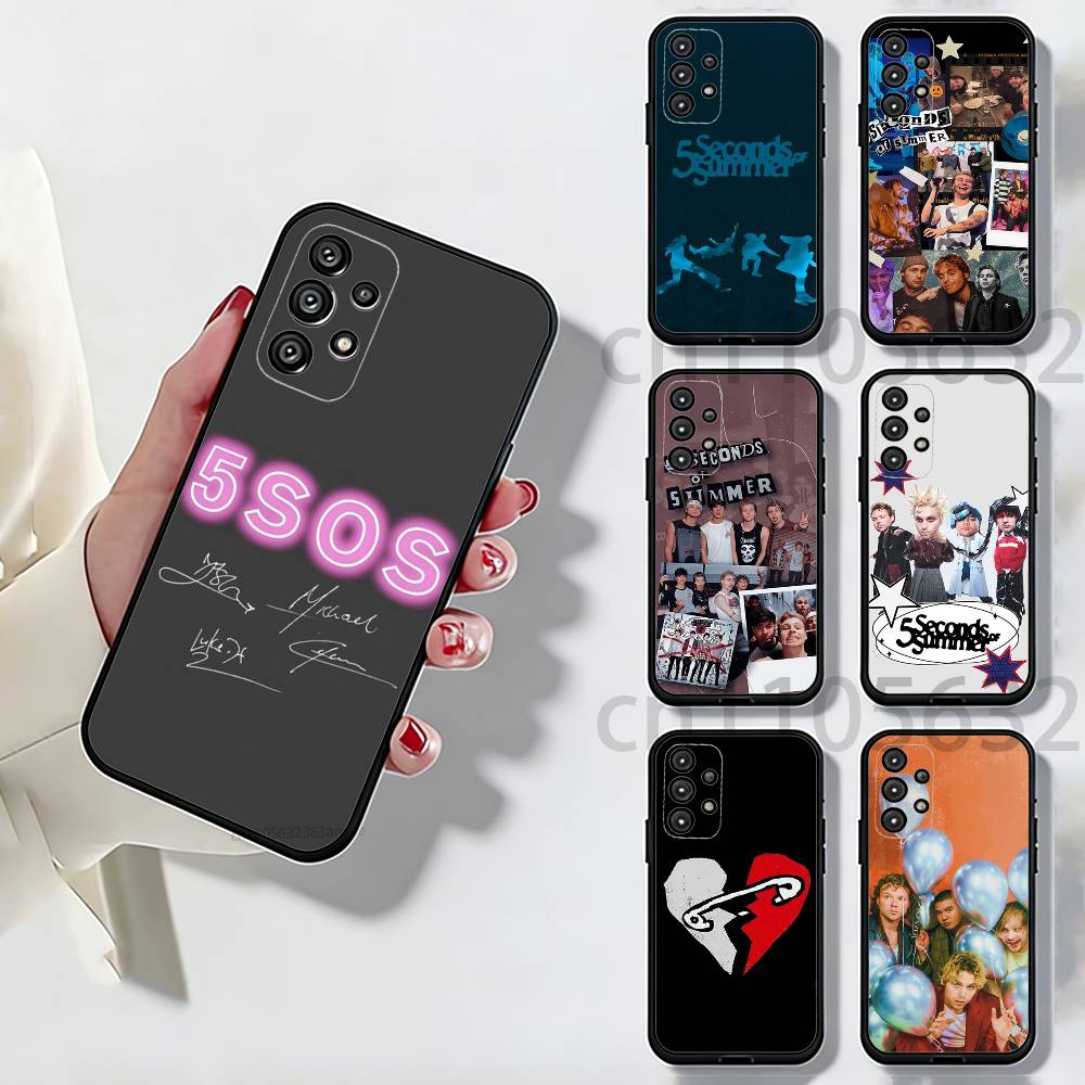 5 S-Seconds of S-Summers 5SOS Phone Case for Samsung Galaxy A73,23,53,33,14,24,13,72,22,52,32,54,A34 Soft Cover