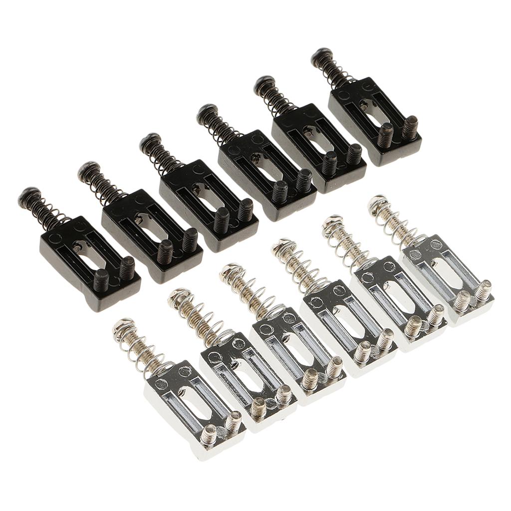Metal Guitar Bridge Roller Saddles Set Replacement Tremolo Bridge Saddles Electric Guitar Parts for DIY Kit and Vibrato