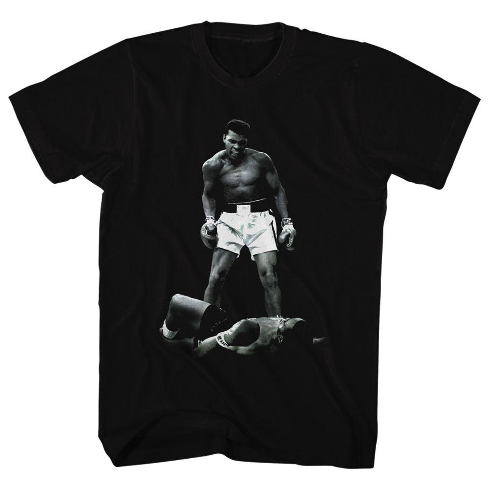 Muhammad Ali Over Liston Black Icon Shirt S