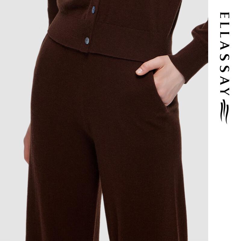 ELLASSAY Women's Pure Wool Straight Fit Trousers