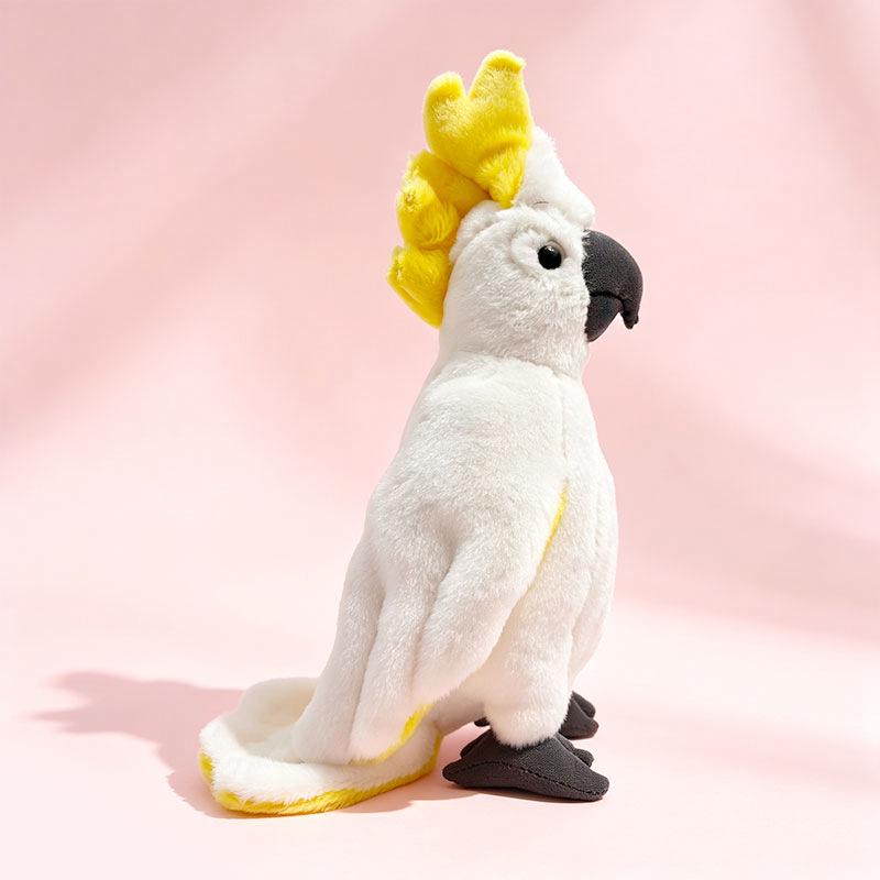 Pink Macaw Parrot Plush Toy - Realistic Small Bird Doll for Children