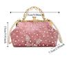 Pearl Embroidery Banquet Bag Butterfly Ladies Shell Bag Portable Hanfu Clutch Bag  Lady