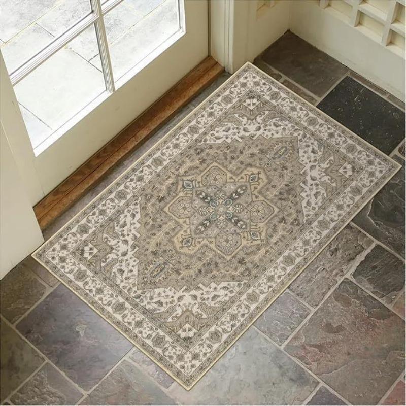 Persian Style Print Non-Slip Door Mat Modern Entrance Carpet Rug for Home Decoration Durable Easy To Clean Indoor Outdoor Decor
