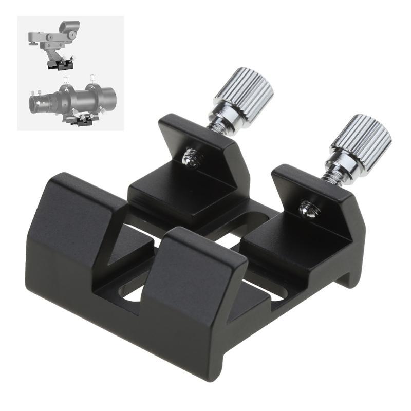 Supporto per telescopio con base a coda di rondine universale aggiornato, morsetto a coda di rondine con due viti a testa zigrinata, installazione semplice e resistente.