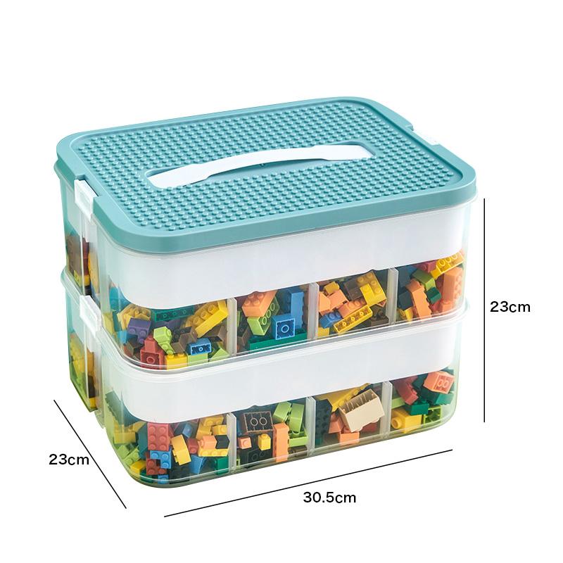 Building Block Storage Box 3Layers Large-Capacity Puzzle Toys Classified Organizer Box Child Toy Parts Blocks Storage Container