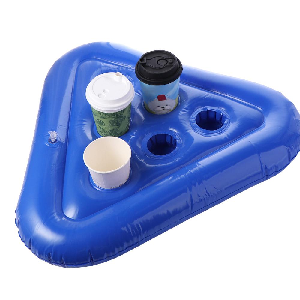 Water Play Float Beer Holder PVC Float Bathing Pool Toy Inflatable Triangle Cup Holder  Summer