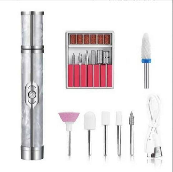 Wireless Electric Nail Grinder: Portable Manicure Tool for Shaping & Removing Nails with Rechargeable Grinding Pen.