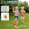 MAVEKID 4 In 1 Ladybug Toy - Outdoor Play Equipment, Electric Jump Rope, Rocket Launcher, Baseball, Ring Toss Toy Set with Music, Outdoor and Indoor
