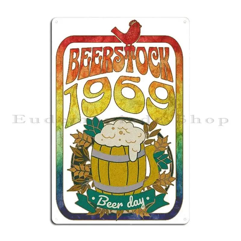 Beerstock Metal Sign Bar Character Create Cave Party Plates Tin Sign Poster 20x30cm(7.8x11.8inch)