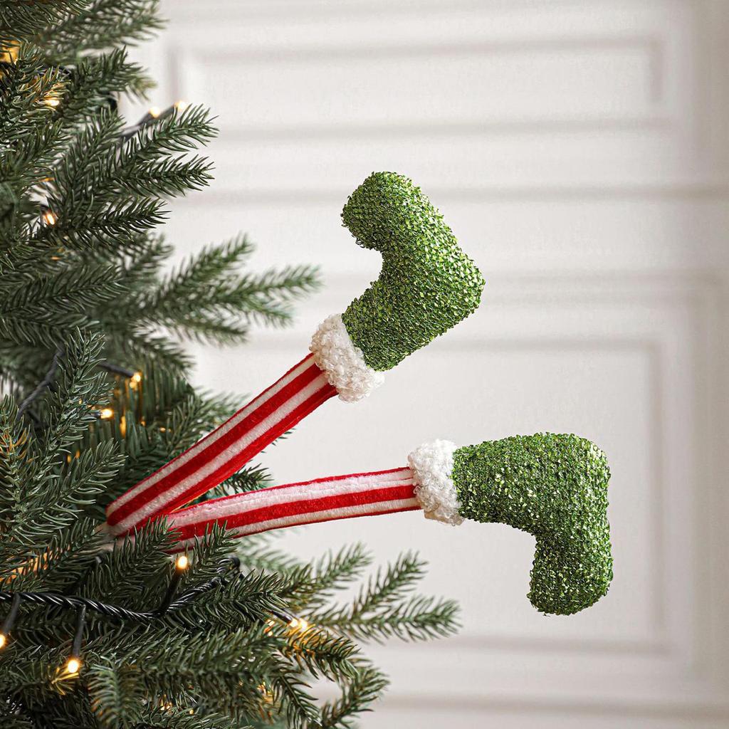 Christmas Plush Toy Legs Doll Xmas Tree Decorations Pendants Holiday Home Hanging Ornaments New Year Decoration