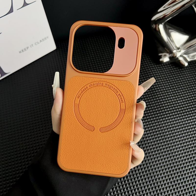 

For Oppo Find X9 and X9 Pro Case Embossed Litchi Pattern Leather Magnetic Wireless Charging Anti-Fingerprint Fine Grip Cover OPPO Find X9 Pro
