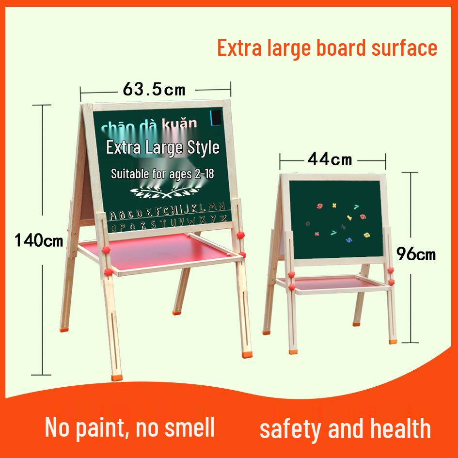 Popular Solid Wood Double-Sided Magnetic Adjustable Easel for Kids – Dust-Free, Promotes Early Learning & Creativity