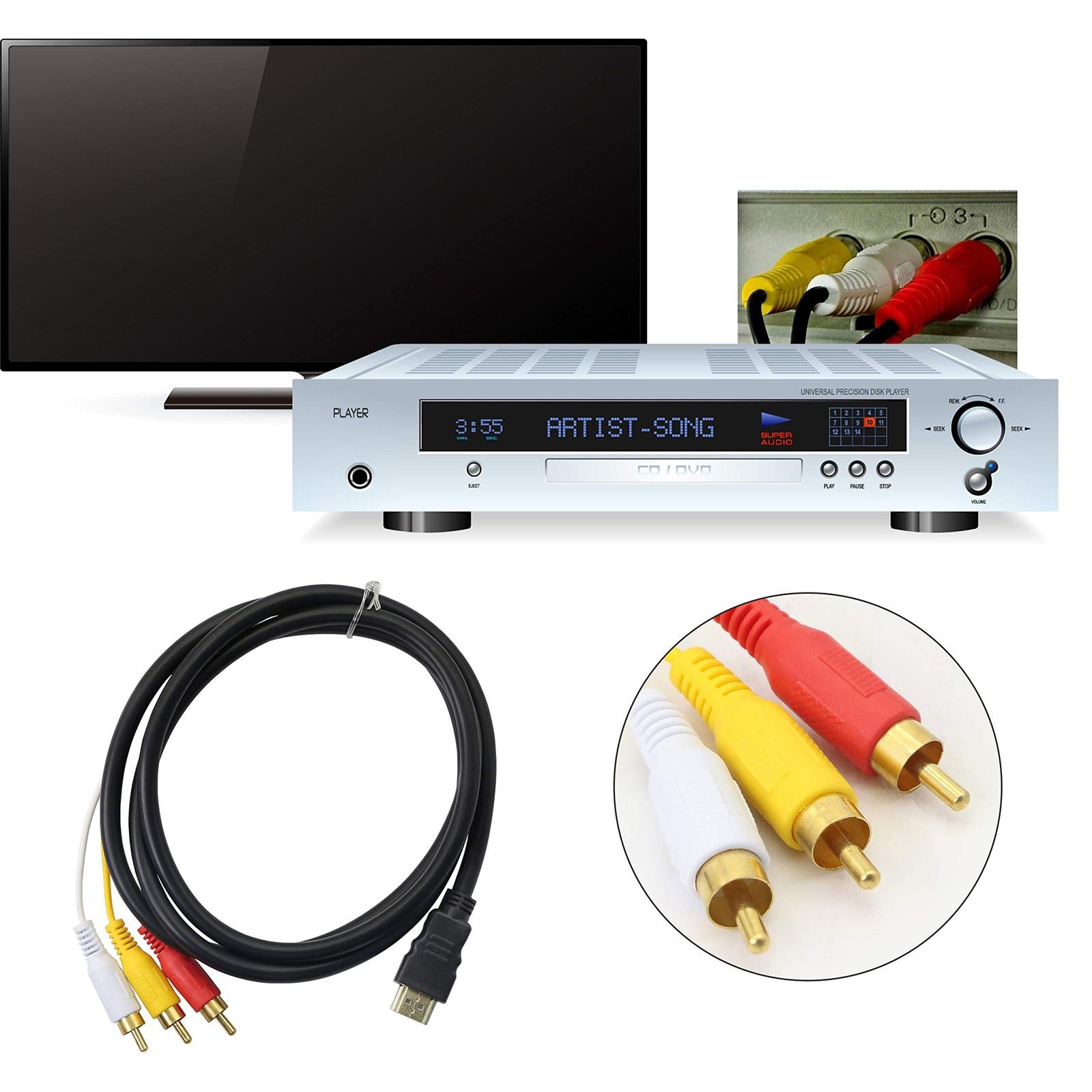 

Видео Аудио AV Компонентный Конвертер Адаптерный Кабель Для Однонаправленной Передачи One Size чёрный