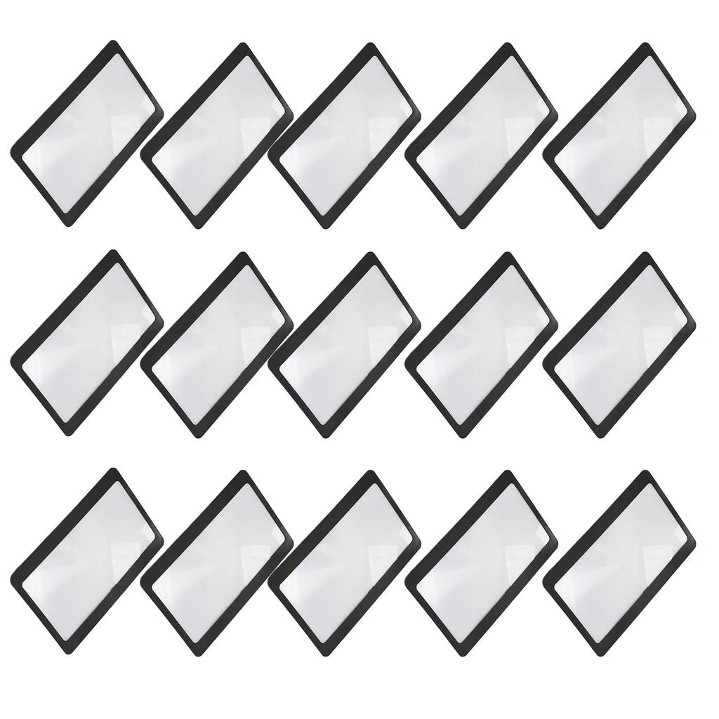 Magnifier Sheet Lightweight Portable Card Size Magnifying Glass for Makeup Reading Small Prints 15pcs