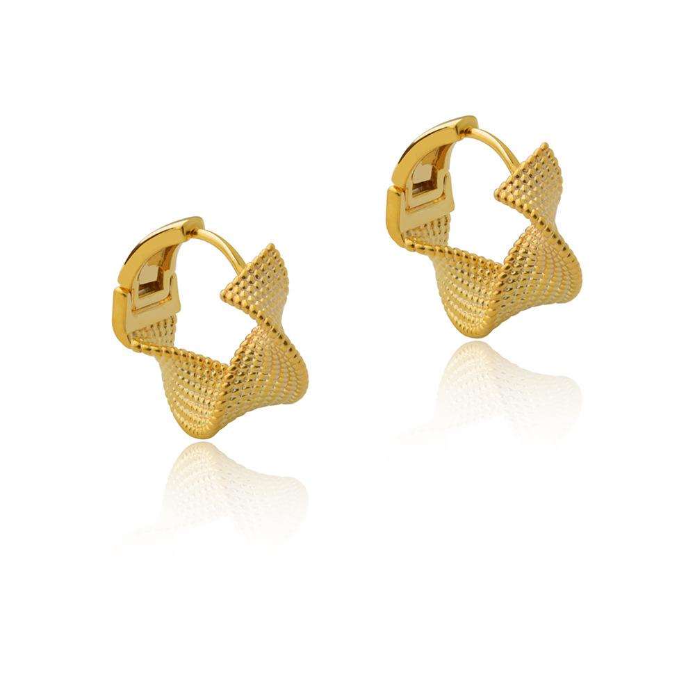 Twisted Hoop Earrings, Gold Plated Huggie, Designer Jewelry, Braided Statement Earrings for Women