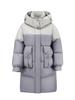 Winter New Long High-end Contrasting Color Down Jacket Thickened Fashionable Casual Cold-resistant Bread Jacket