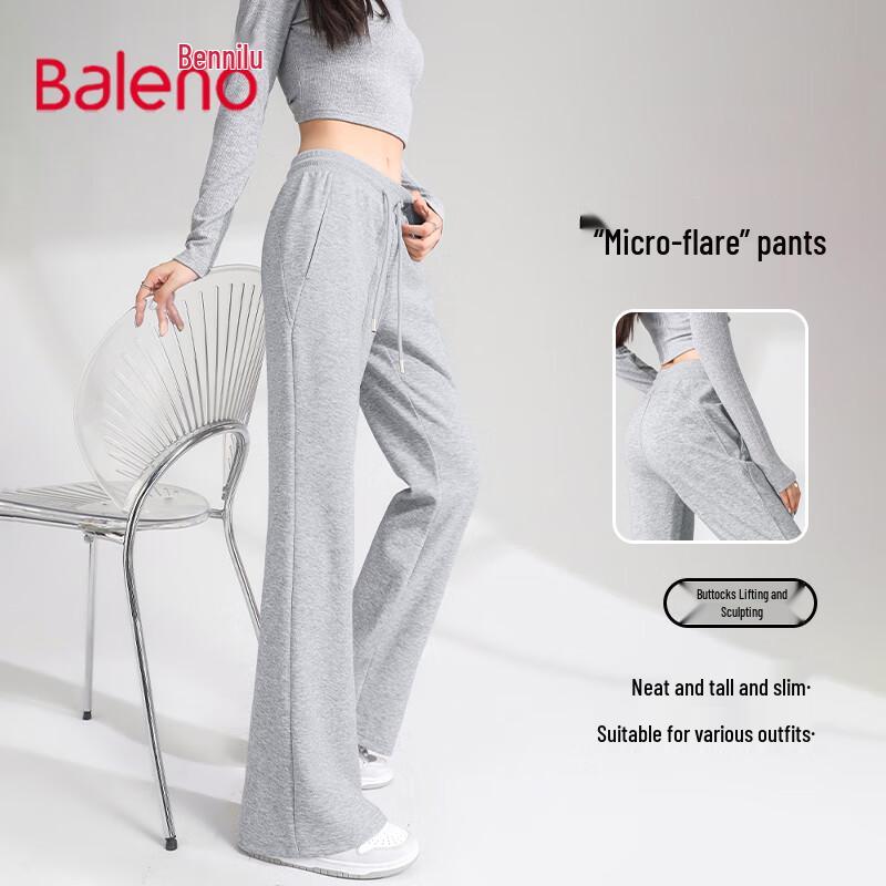 Baleno Women's High-Waist Micro-Flare Casual Pants