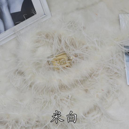 DIY 1 Ply Ostrich Feather Boa Customized Real Ostrich Feathers Scarf for Wedding Dress Sewing Decoration Plume Woman Shawl