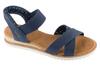 Desert Kiss-Golden Lily, Womens Navy Sandals