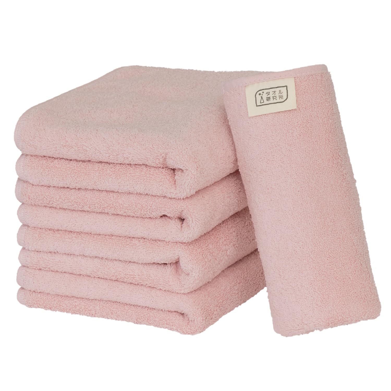 

Towel Laboratory Face Rose Standard Medium Low Fast JapanTechnology [Everyday Simple] #001 Towels, Pink, 5-Piece Set, Type, Weight, Lint, Absorbency,