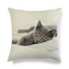 Cute Cat Linen Sofa Cushion Cover - Simple Style, Special Edition 430