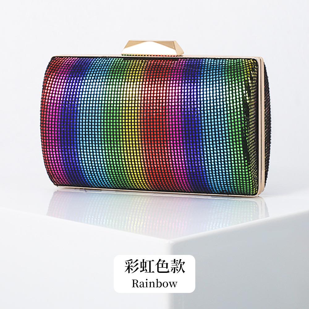 Fashion Crossbody Women Party Clutch Bag Rainbow Evening Purse Luxury Designer Handbag Diamond Wallets and Bags 2023 New
