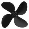 4 Blades Fireplace Fan Blade Stove Fan Blades Replacement Parts Home Stove AccessoriesBlack