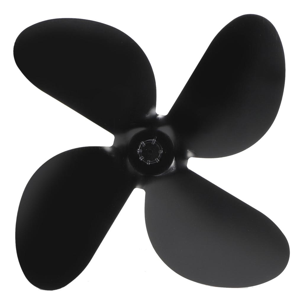 4 Blades Fireplace Fan Blade Stove Fan Blades Replacement Parts Home Stove AccessoriesBlack