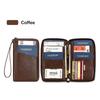 RFID Travel Passport Holder Wallet Leather Passport Cover Zipper Travel Organizer Wristlet Card Holder Document Wallet for Men Women