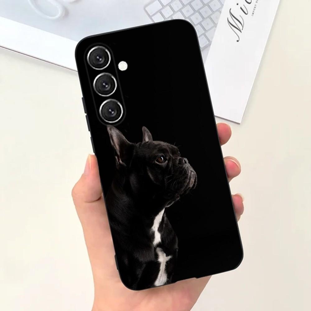 French Bulldog Dog Pet Phone Case For Samsung S25,S24,S21,S22,S23,S30,Ultra,S20,Plus,Fe,Lite,Note,10,9,5G Black Cover