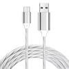 USB Fast Charging Cable LED Flowing Light Effect Waterproof Durable Cord for Car Outdoor Camping Phone Charge
