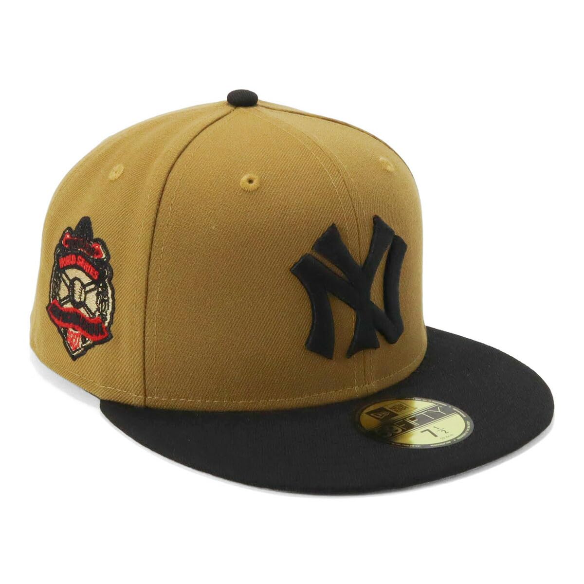 

New Era 59FIFTY Cap MLB New York Yankees NY Old Gold Yellow Side Patch Under Exclusive to and 5950 Side Patch Straight Flat Summer Sun UV Stylish